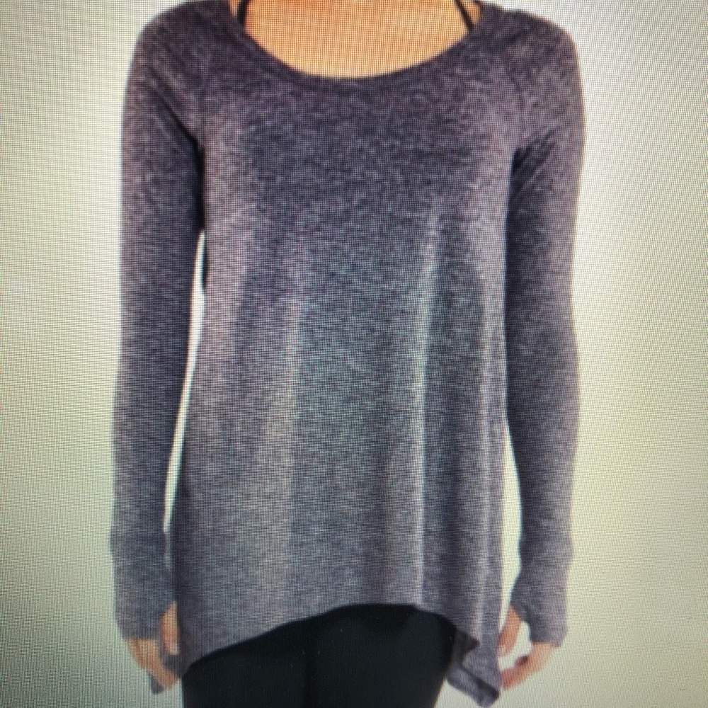 Lululemon rehearsal long sleeve in heathered black swan